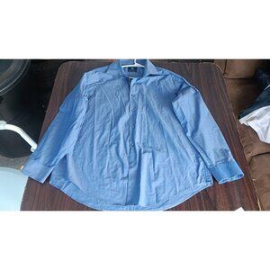 CK SLIM FIT MEN BLUE BUTTON DOWN SHIRT 17-17.5